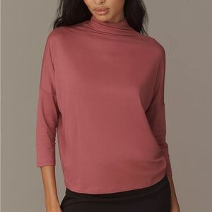 Anthropologie Mauve Turtleneck Top